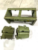 230909-10:  Original WW2 dated Basket Drum and Carrier Set  (Yugo Repainted)  (SHIPS FREE in Lower 48)