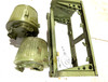 230909-10:  Original WW2 dated Basket Drum and Carrier Set  (Yugo Repainted)  (SHIPS FREE in Lower 48)