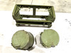 230909-10:  Original WW2 dated Basket Drum and Carrier Set  (Yugo Repainted)  (SHIPS FREE in Lower 48)