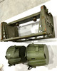 230909-19:  Original WW2 dated Basket Drum and Carrier Set  (Yugo Repainted)  (SHIPS FREE in Lower 48)