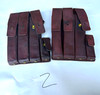 Lot  2: 2x MP40 Magazine Pouches - Original Norwegian Military Brown Leather - Left side