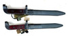 Lot of 2 x Early AK-47 Type 1 Bayonets with Scabbards