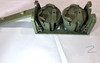 251119-02:  Original WW2 dated Basket Drum and Carrier Set  (Yugo Repainted)  (SHIPS FREE in Lower 48)