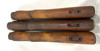 Lot: No. 4 Savage Butt Stock (LONG) x3, Two with Repair Marks and One Brass Butt Plate (FAIR)