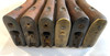 Lot: No.1 Mk.3 Butt Stock x6, Two No. 1 Brass Butt Plates, Original Marking Disc (LOW GRADE - FAIR)