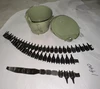 Lot 260918-07:  Original MG34/MG42 Basket Drum with Oddly Placed Marking, Belt, and Tab Set