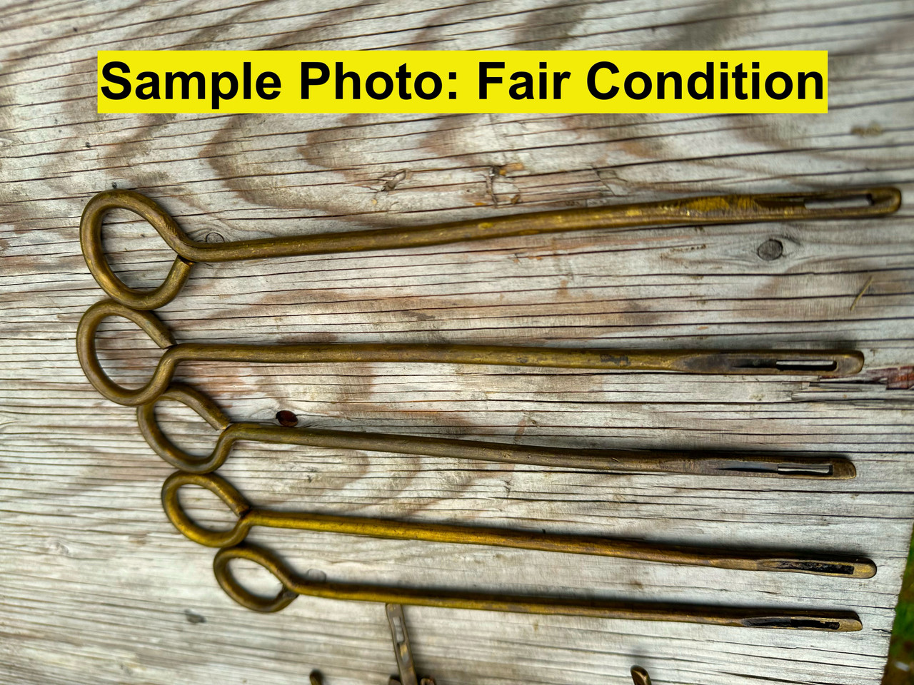 Webley Pistol Cleaning Rod - Brass Small Ring size - no markings - Fair Condition