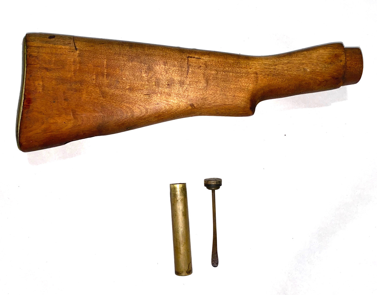 Canadian Pattern No.4 Butt Stock with No.1 Brass Butt Plate and Brass Oiler (Fair)