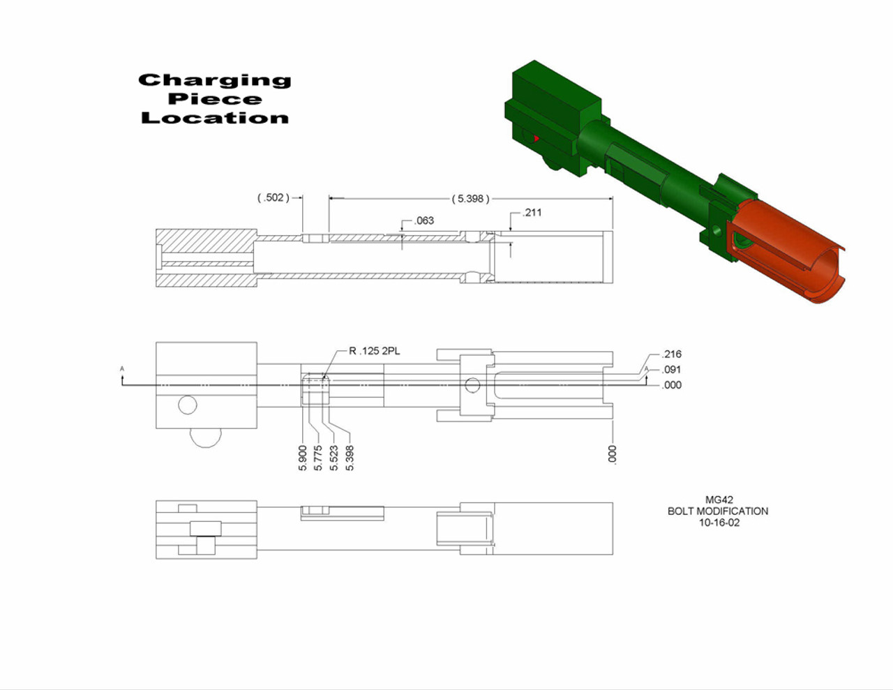 Semi Auto Bolt Kit (first pattern)