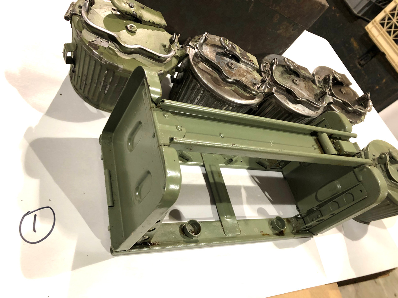 Lot 1:  MG34 & 42 Basket Drum Carrier Set, Ammo Can (Ships Free in Lower 48)