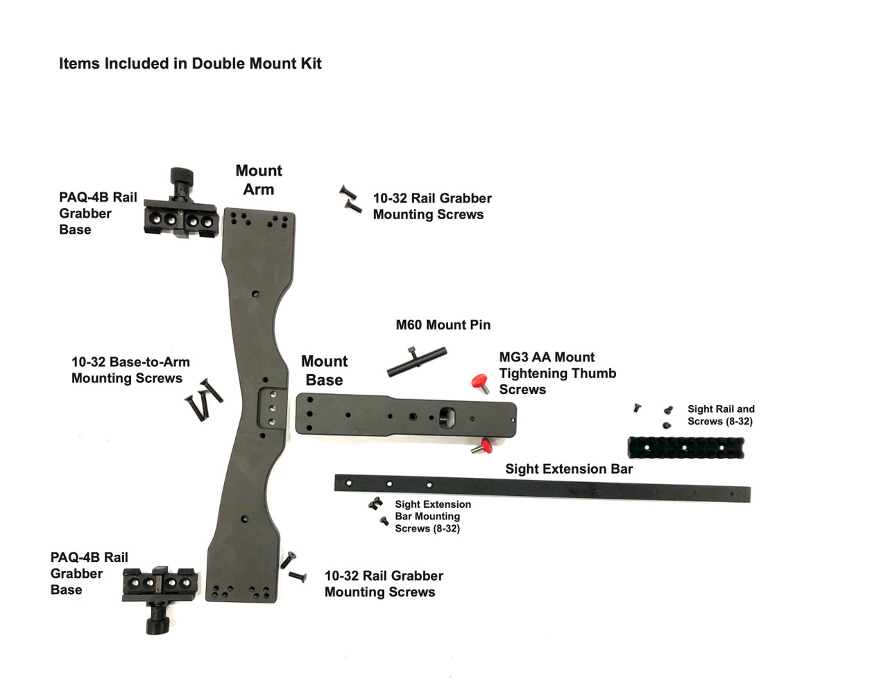 Double Picatinny Tripod Adapter