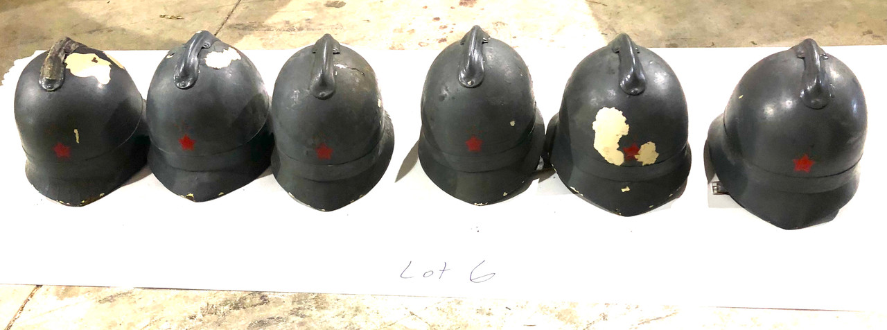 Lot 6: 6 x Original Antifa Commie Riot Helmets - Yugoslav