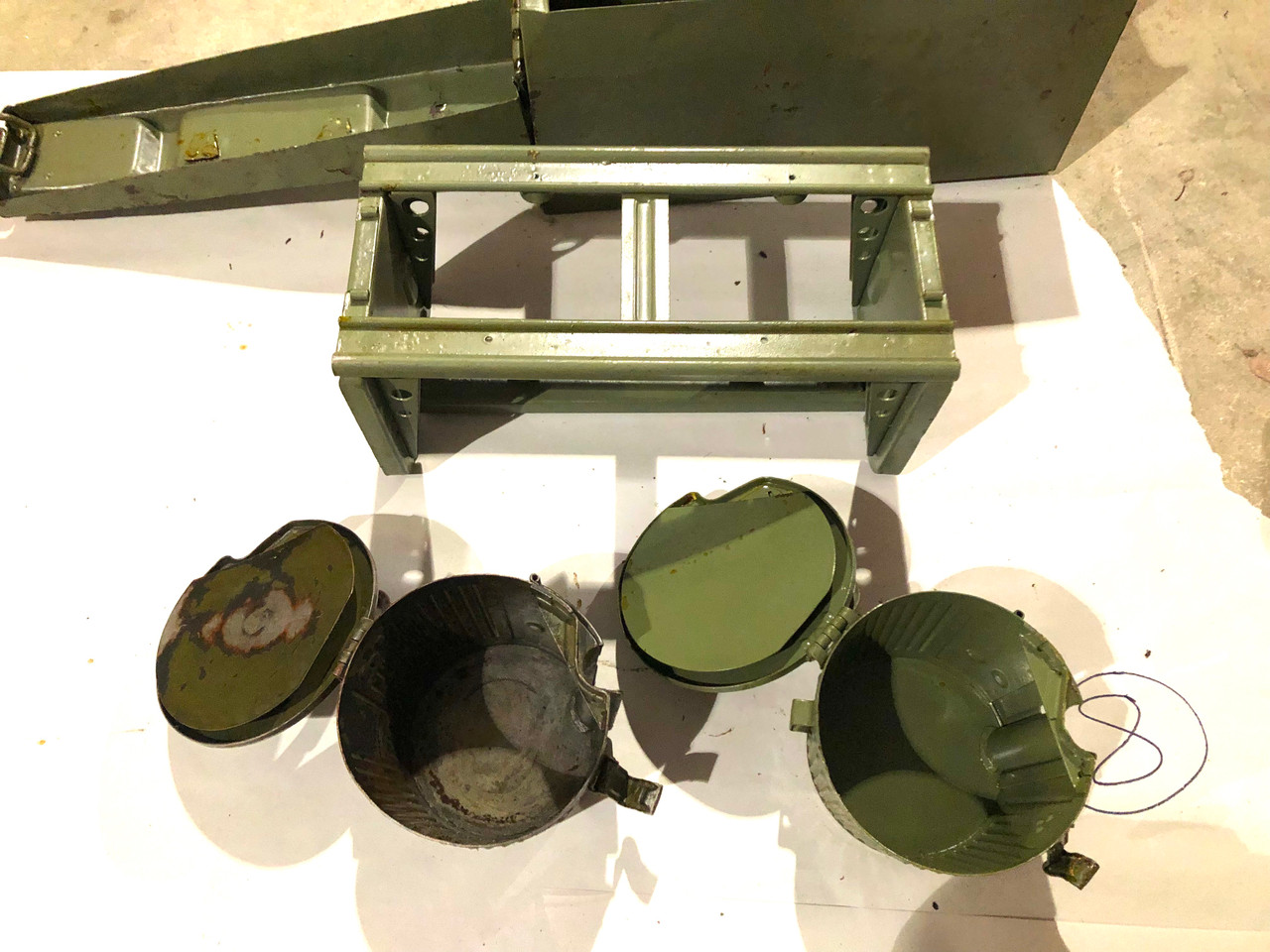 Lot 220825-08:  Original MG34/MG42 Basket Drum Set and Pattern 34 Ammo Can