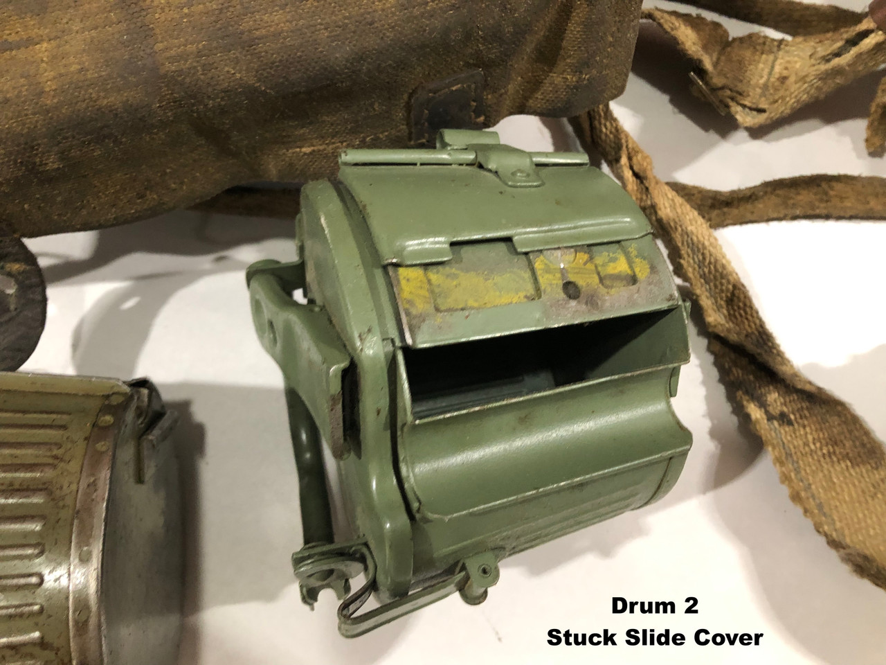 221102-03: 4 x Yugo MG34-42 Basket Drums with Canvas Carriers and Blem Drums