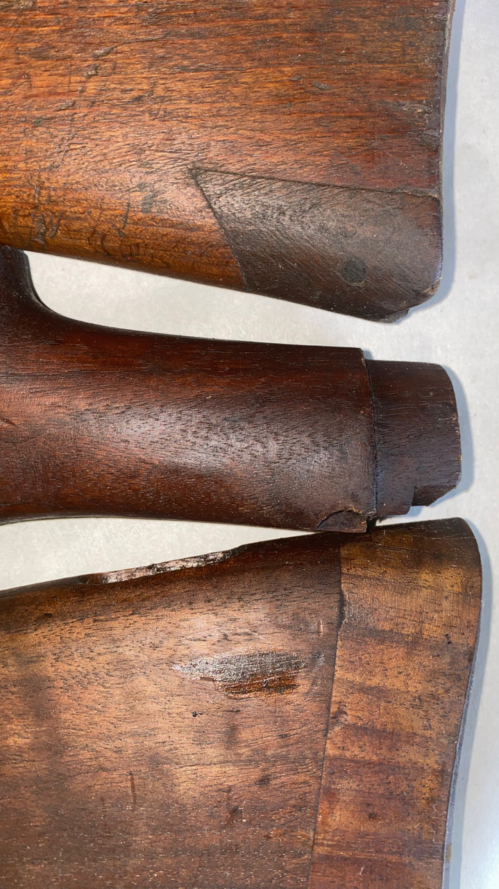 35: Buttstock, British, Walnut (Normal) Repair Marks