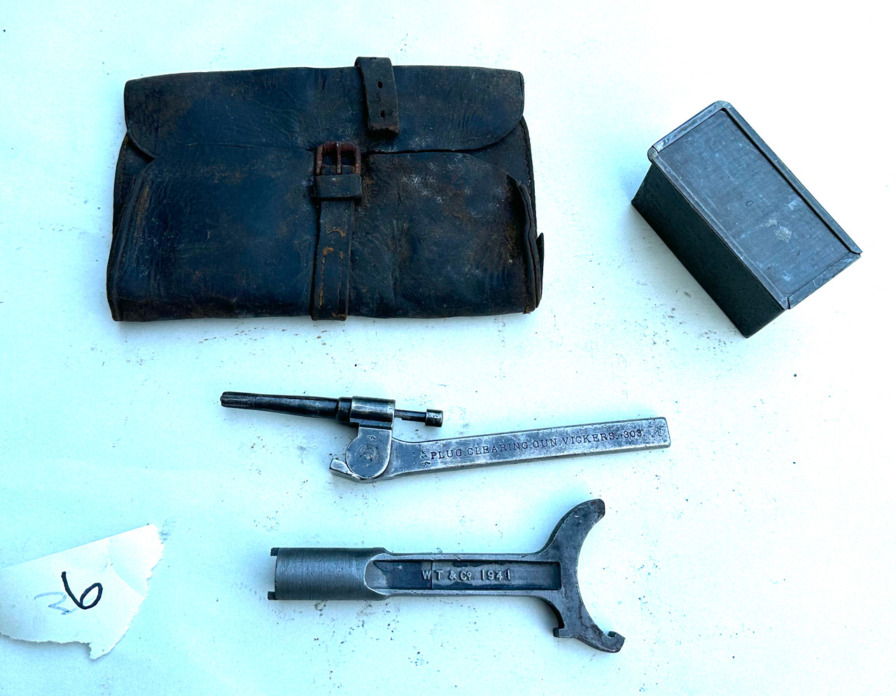 Lot 230719-06: Vickers Tools and Tin Lot