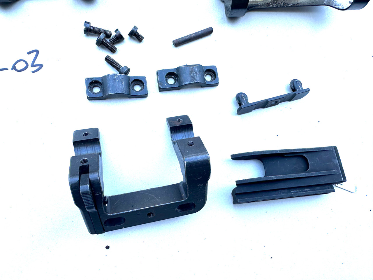 LOT MT-230908-03: ZF41 Mounts, Very Rare 33/40 ZF41 base, and other Mauser Parts