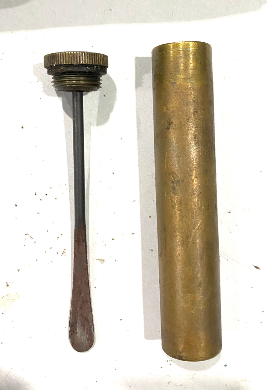 British No.4 Butt Stock with Repair Marks and No.4 Brass Butt Plate and Brass Oiler (Fair)