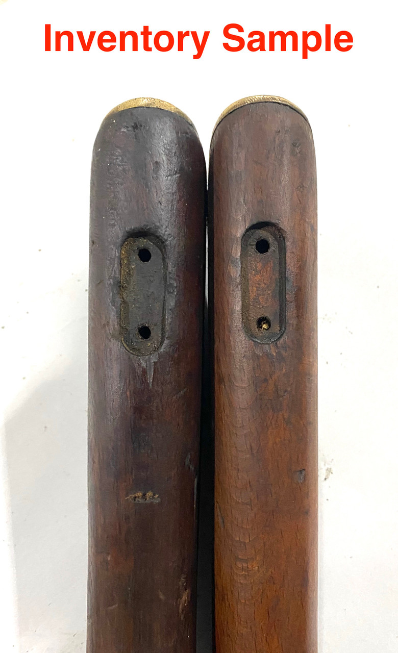 British No.4 Butt Stock with Repair Marks and No.4 Brass Butt Plate and Brass Oiler (Fair)