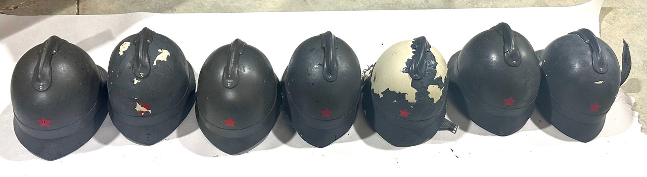 Lot 1: 7 x Original Antifa Commie Riot Helmets - Yugoslav