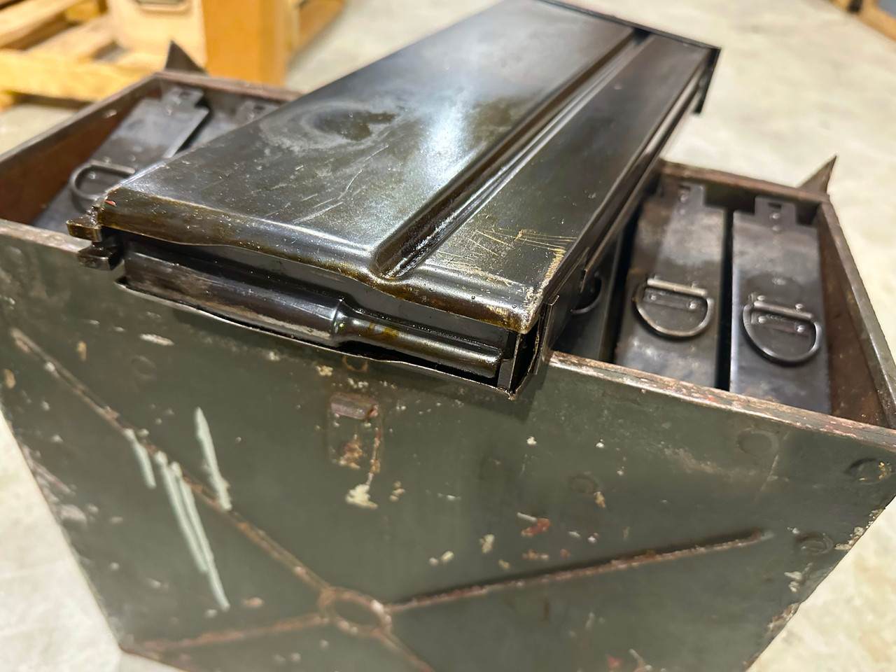 Lot: 13.2mm Hotchkiss M1929 Machine Gun Magazines with Case  (SHIPS FREE in Lower 48) 