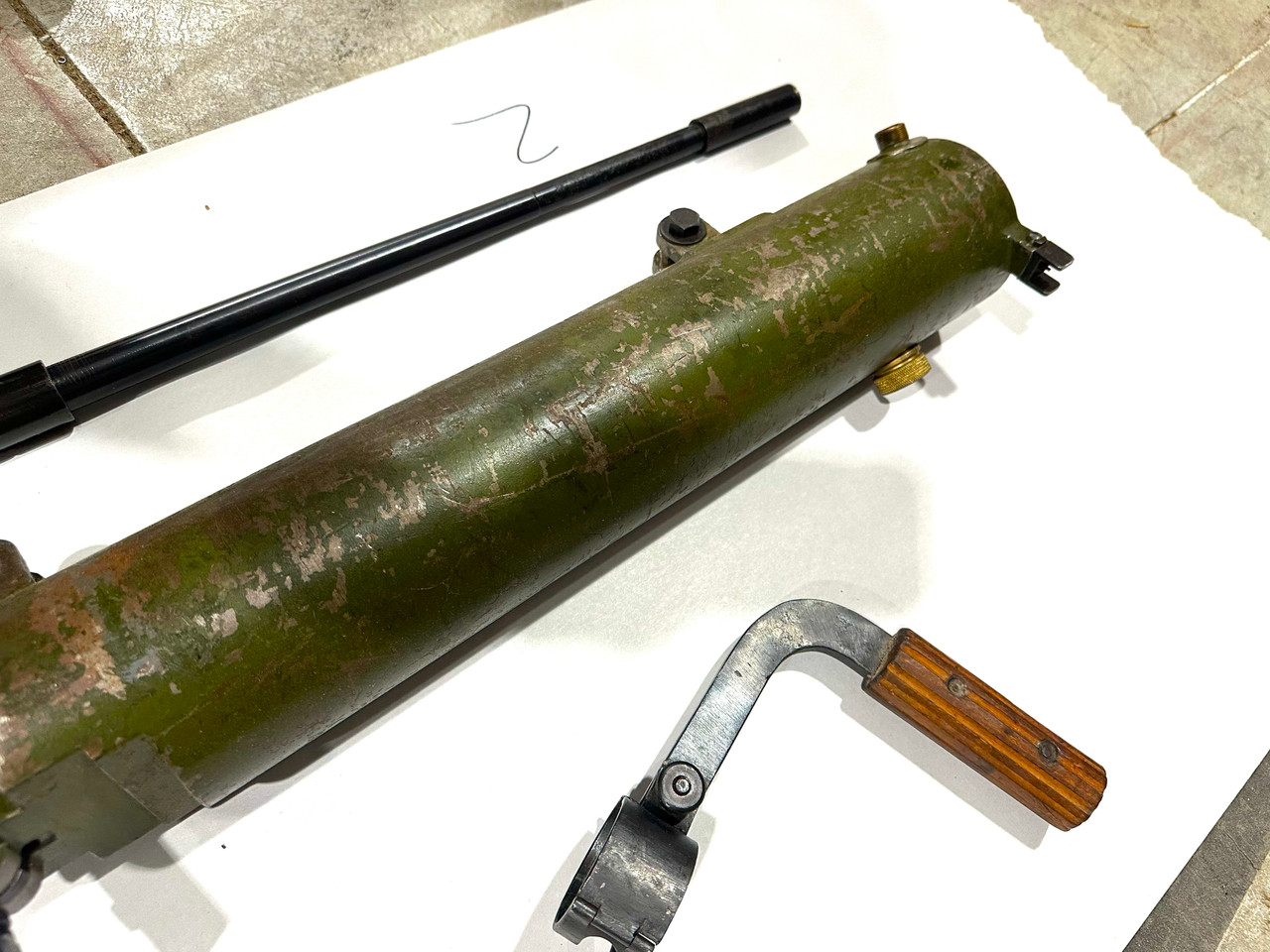 Lot 2: MG-15 Water Cooled Barrel Jacket Assembly W/Sights, 8mm Mauser Barrel 