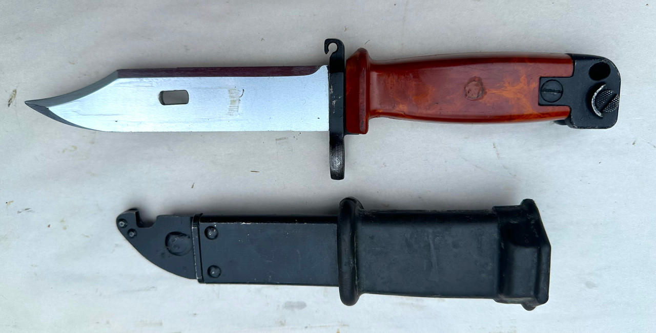 Polish AK Bayonet and Scabbard With Rubber Insulator