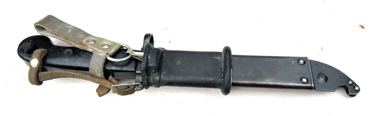 East German AK Bayonet, Frog, Scabbard With Rubber Insulator 