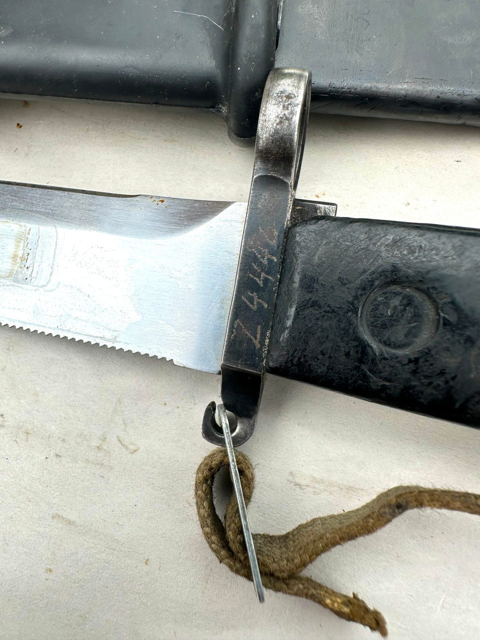 East German AK Bayonet, Frog, Scabbard With Rubber Insulator 