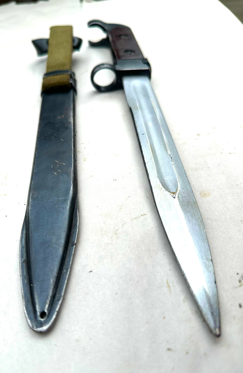 East German AK Bayonet, Frog, Scabbard With Rubber Insulator