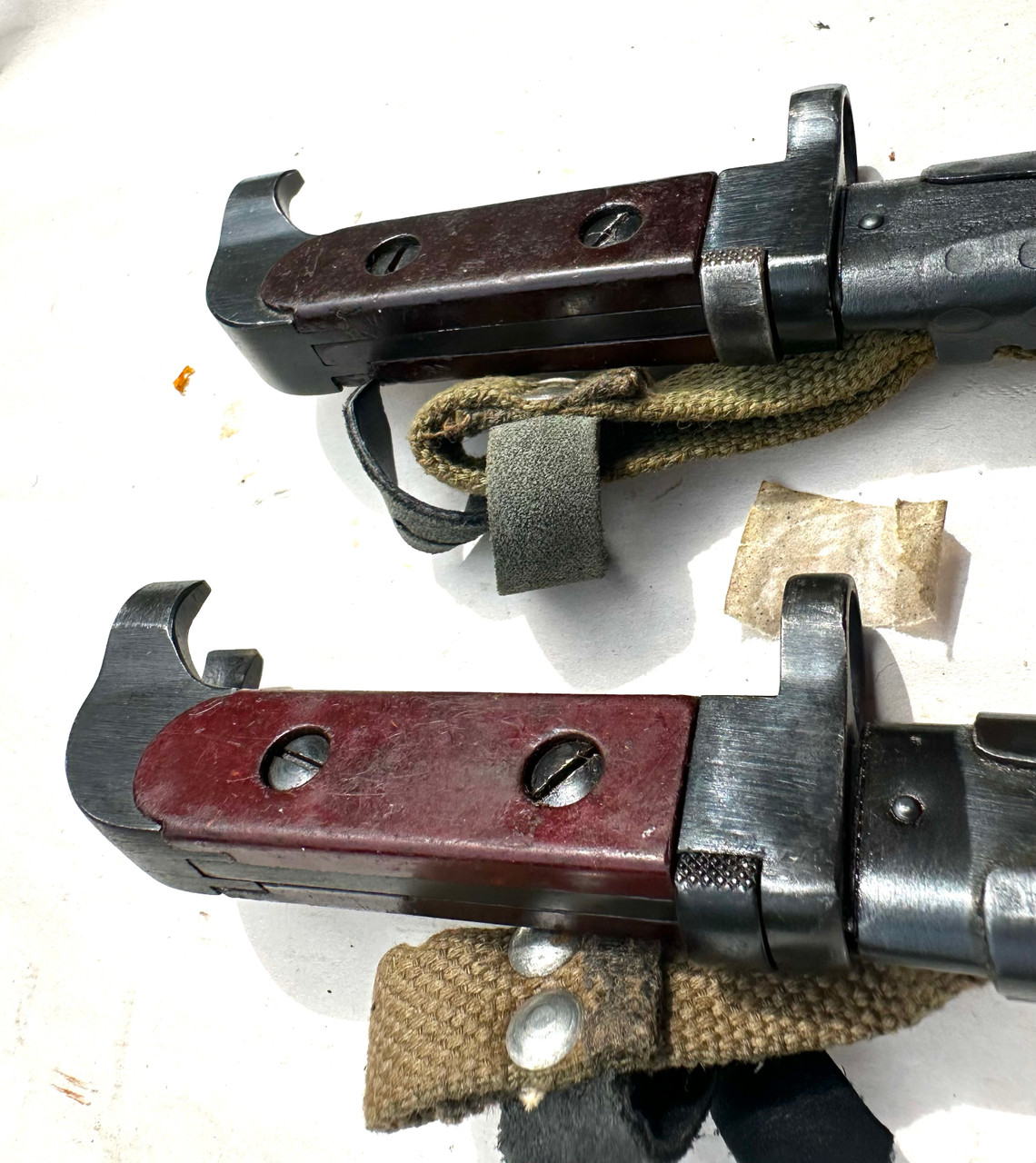 Lot of 2 x Early AK-47 Type 1 Bayonets with Scabbards