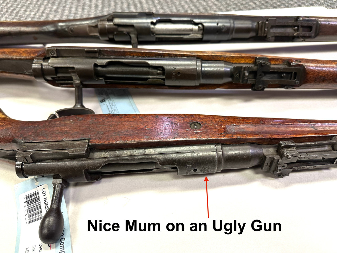 LOT: THREE JAPANESE WW2 BOLT ACTION RIFLES - SHIPS FREE