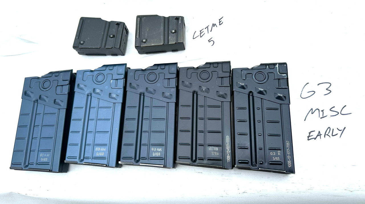Lot of 5 x German G3 Aluminum 20rd Mags and 2 x 5rd CETME Mags