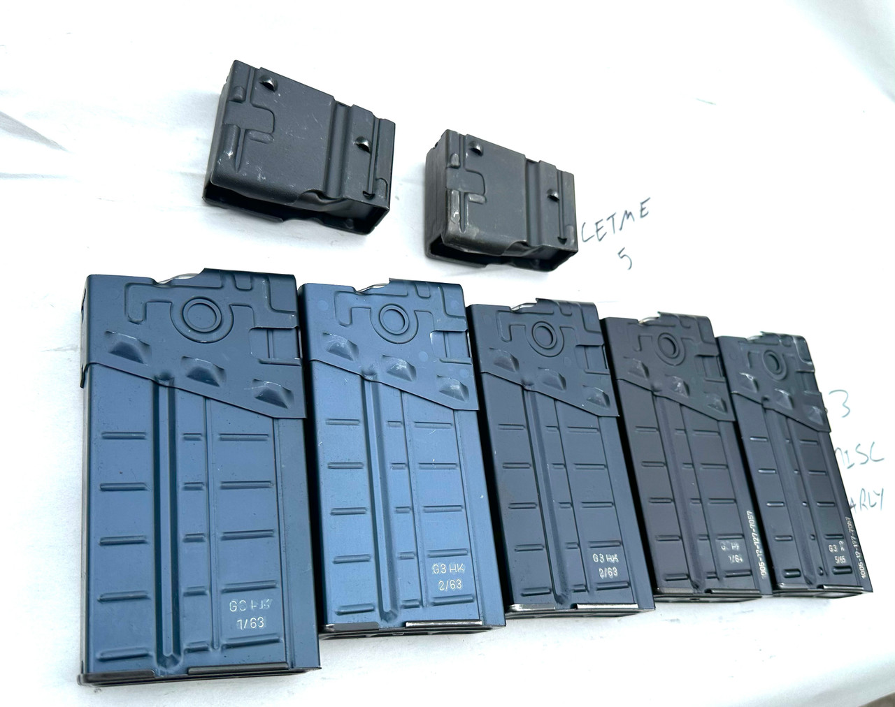 Lot of 5 x German G3 Aluminum 20rd Mags and 2 x 5rd CETME Mags