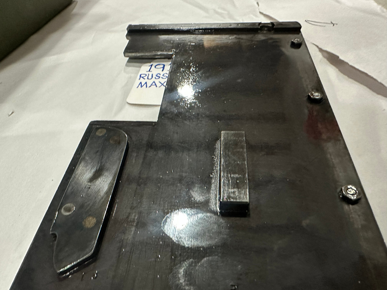 Lot 250812-01: Russian Maxim 1910 Left Side Plate Lot with 2 Belt sets - Ships Free