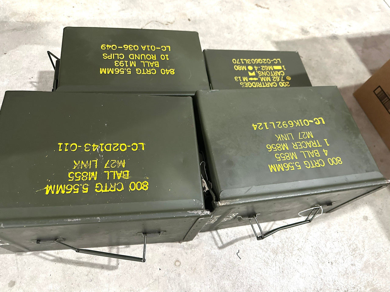 Lot 250829-01: 4 x USGI Ammo Cans Lot 250829-01: 4 x USGI Ammo Cans