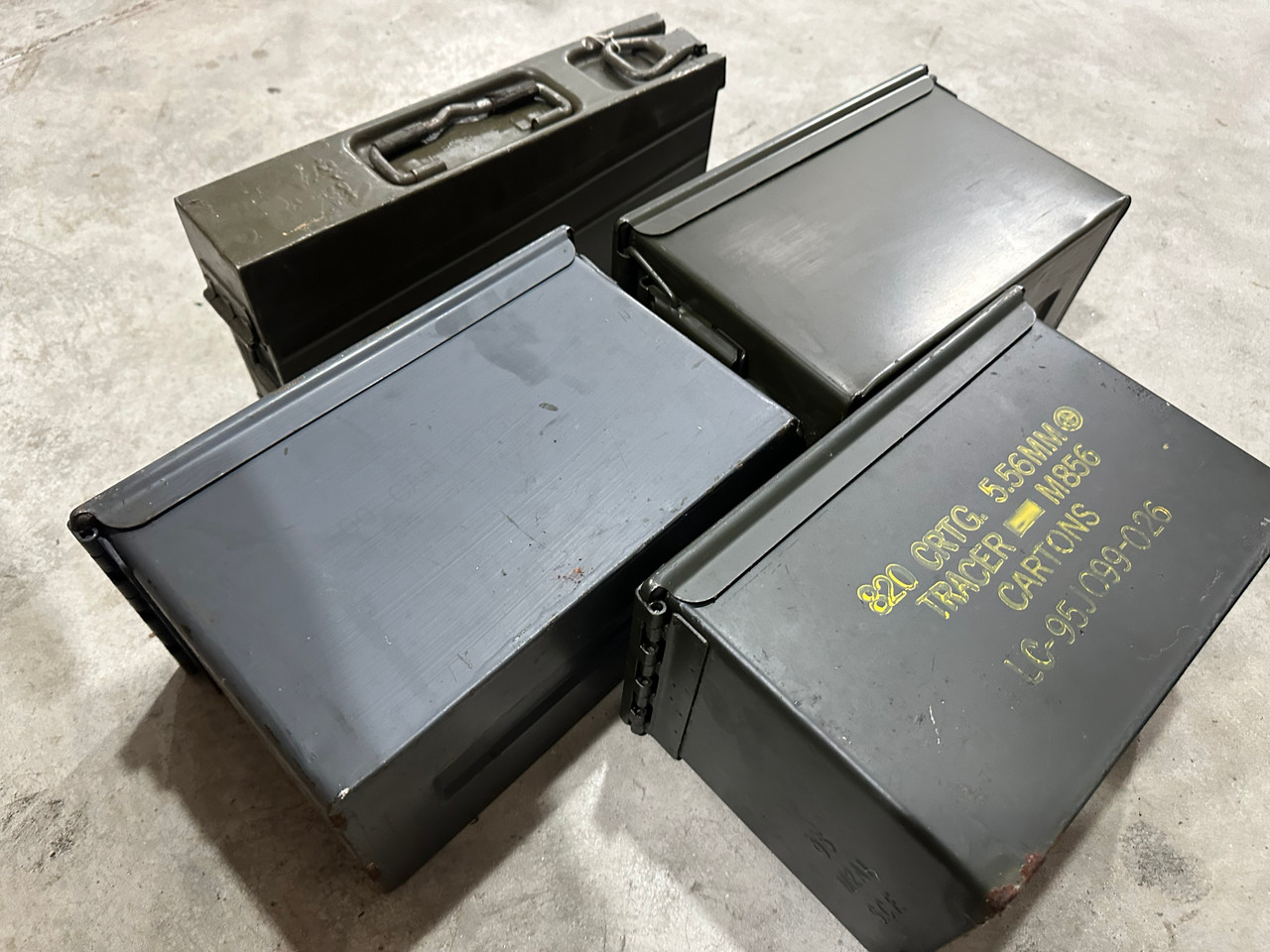 Lot 250829-02: 3 x USGI Ammo Cans, 1 German Ammo Can - BRP CORP