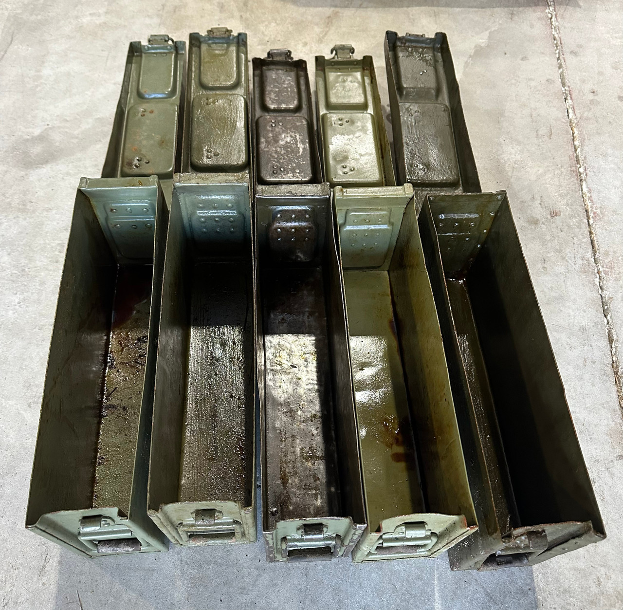 Lot 1: Five Maxim Ammo Cans, Yugo Repainted (FAIR Condition)