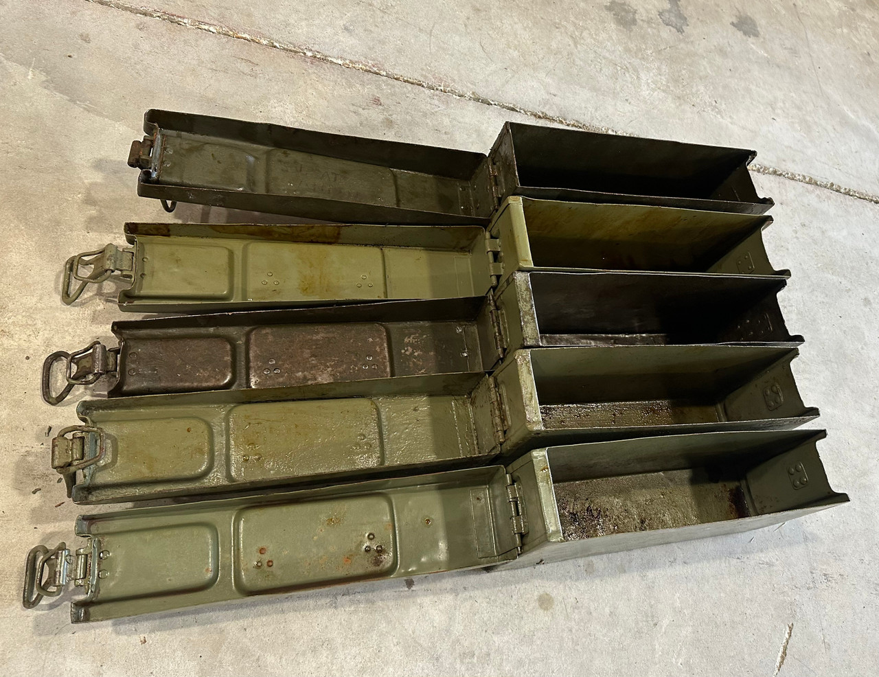 Lot 1: Five Maxim Ammo Cans, Yugo Repainted (FAIR Condition)