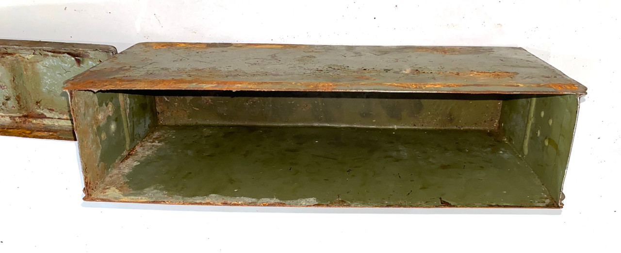 Lot: 2x *RARE* WW2 Marked Ammunition Can - Patronenkasten 41 Flat Top / Late War -Low Grade
