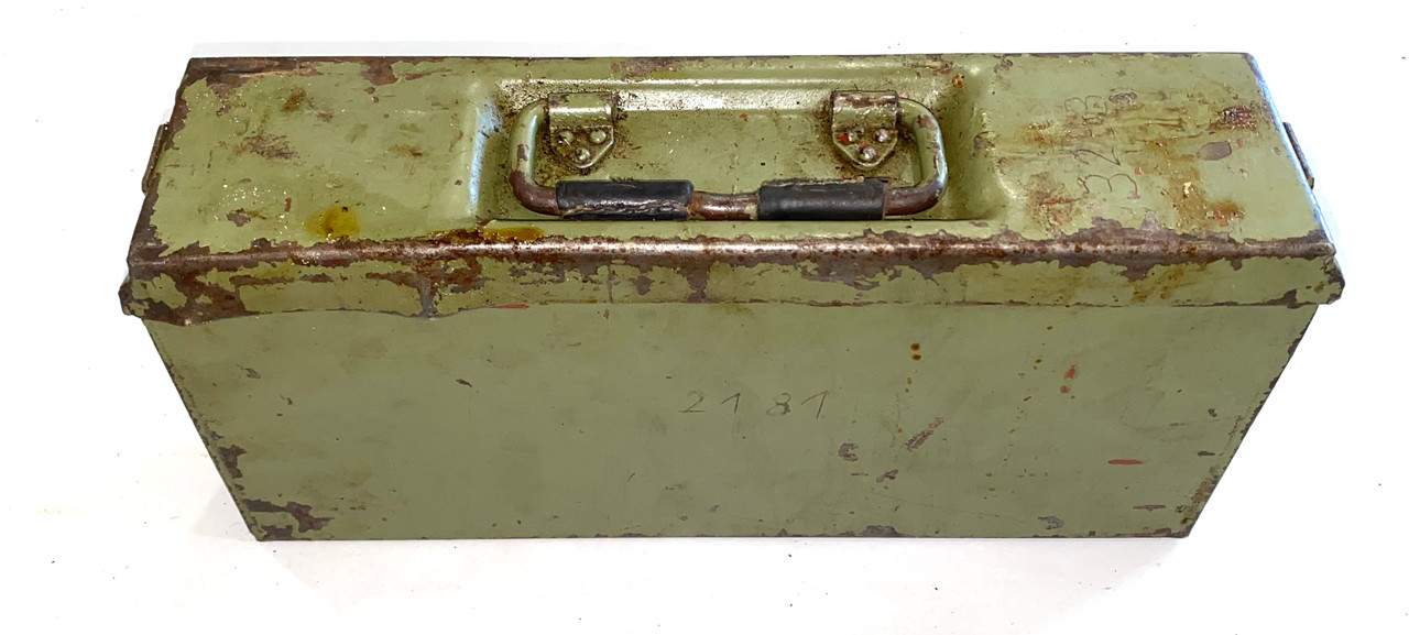 Lot: 2x *RARE* WW2 Marked Ammunition Can - Patronenkasten 41 Flat Top / Late War -Low Grade