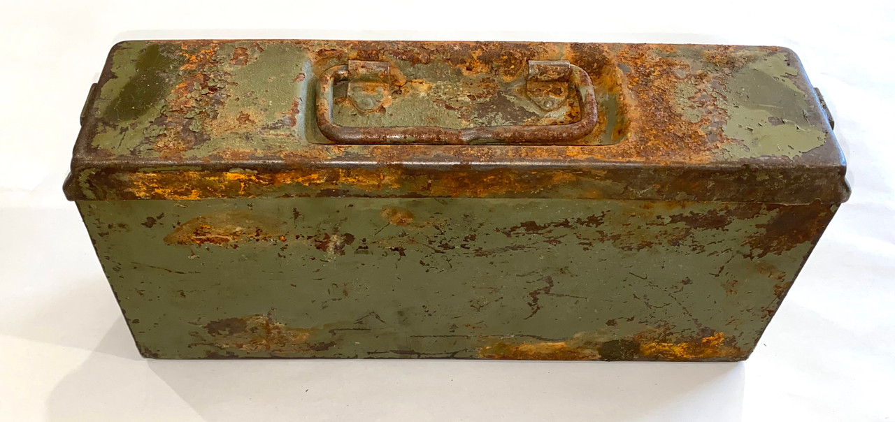 Lot: 2x *RARE* WW2 Marked Ammunition Can - Patronenkasten 41 Flat Top / Late War -Low Grade