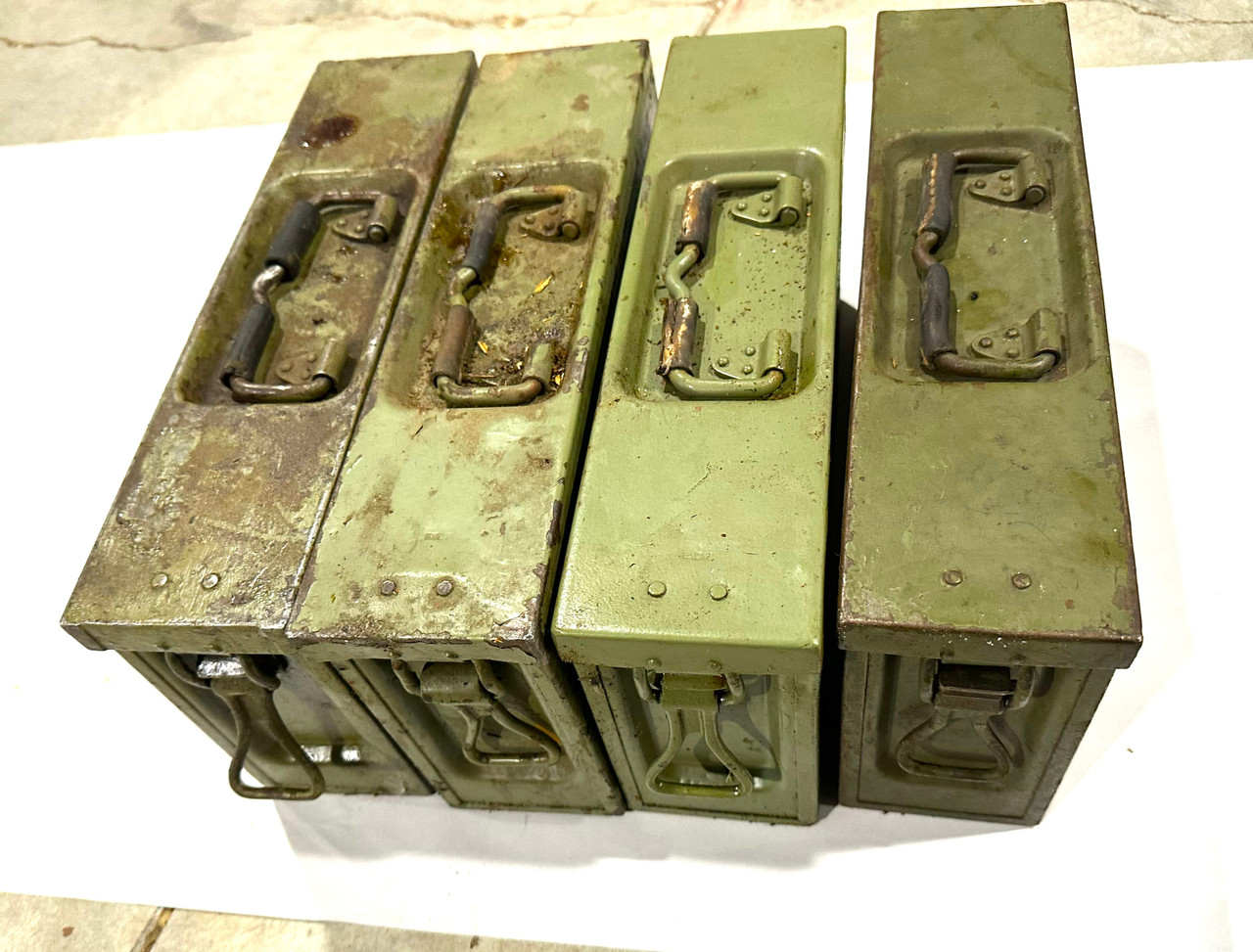 Lot of 4 x VZ37 8mm Ammo Cans - Fair Condition
