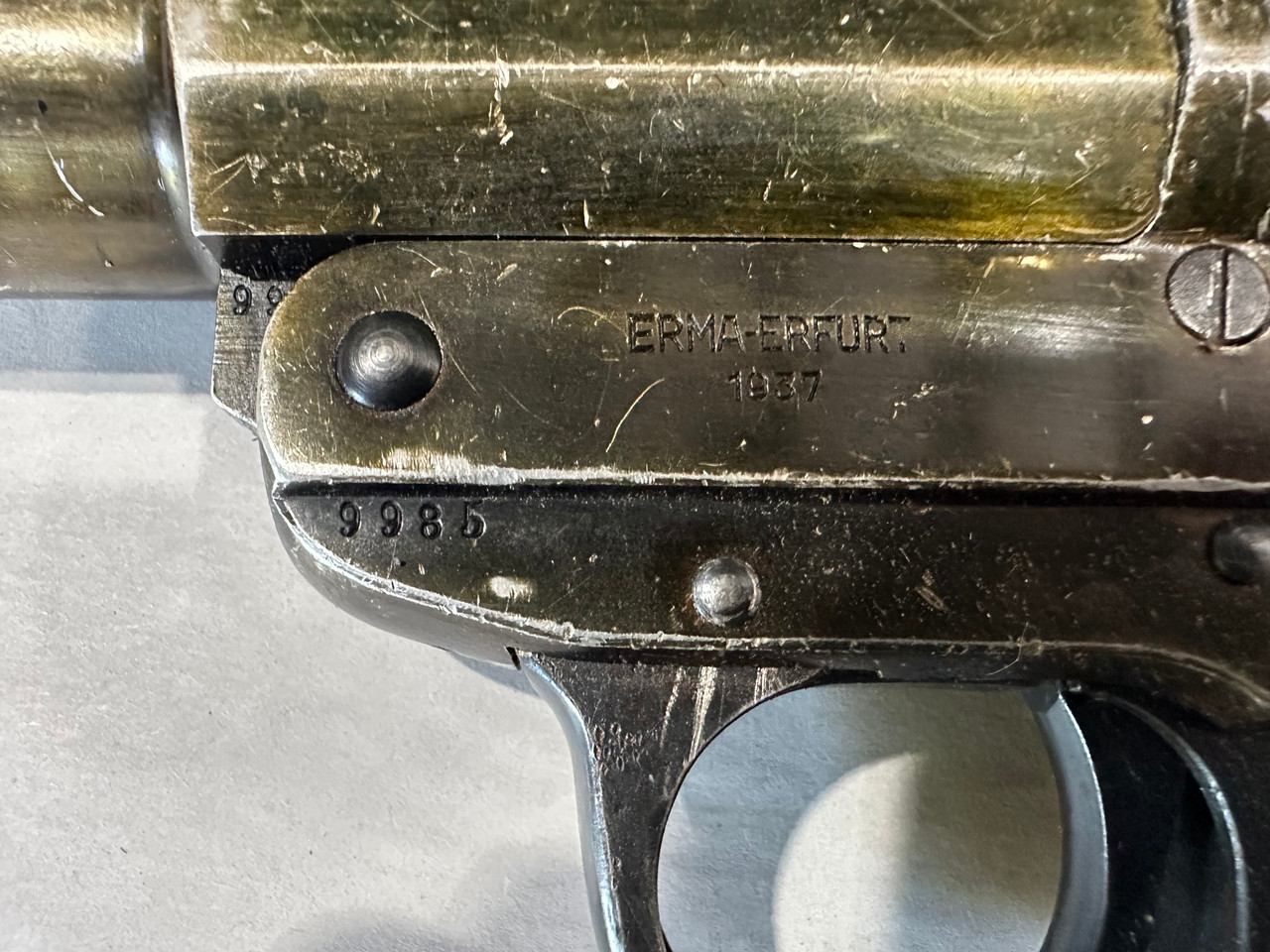 Erma Erfurt LP34 Dated 1937  with German Ammo Can - Lot 251008-01 Erma Erfurt LP34 Dated 1937  with German Ammo Can - Lot 251008-01