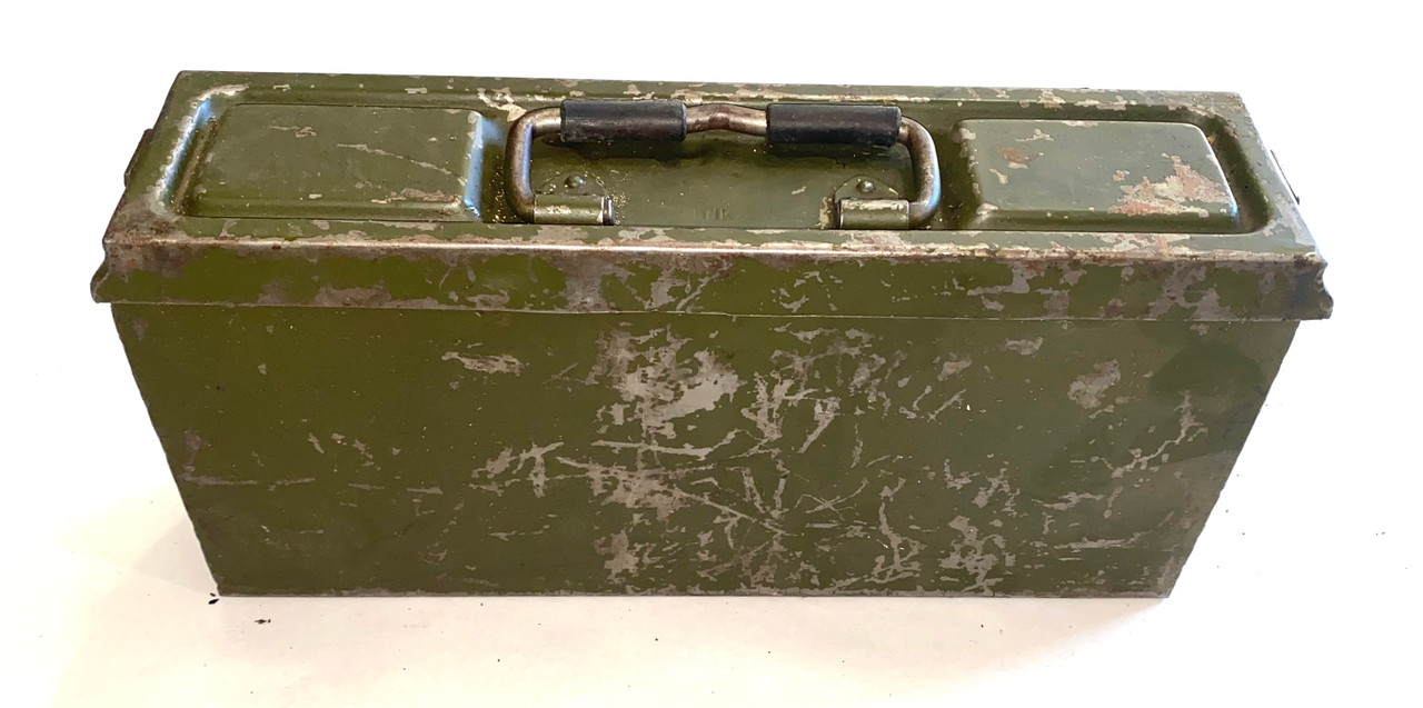 Lot: *RARE* WW2 Marked Ammunition Can - Single Latch - Patronenkasten 41 - Good (Yugo Repainted)