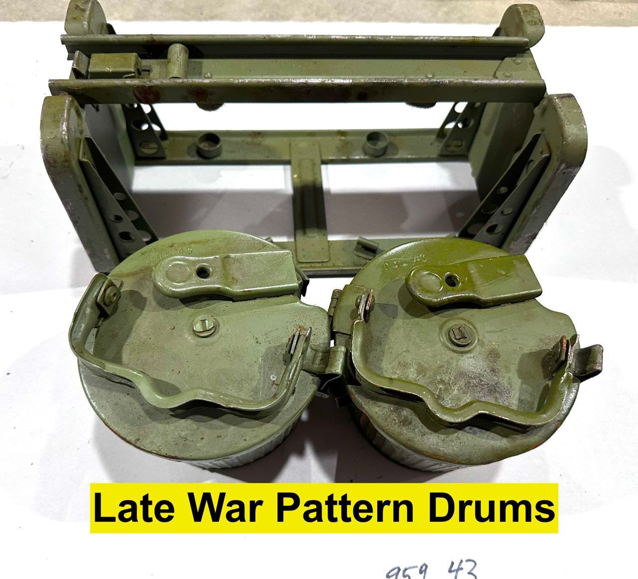 260122-08:  Original MG34/MG42 Basket Drum Set - 1943 dated