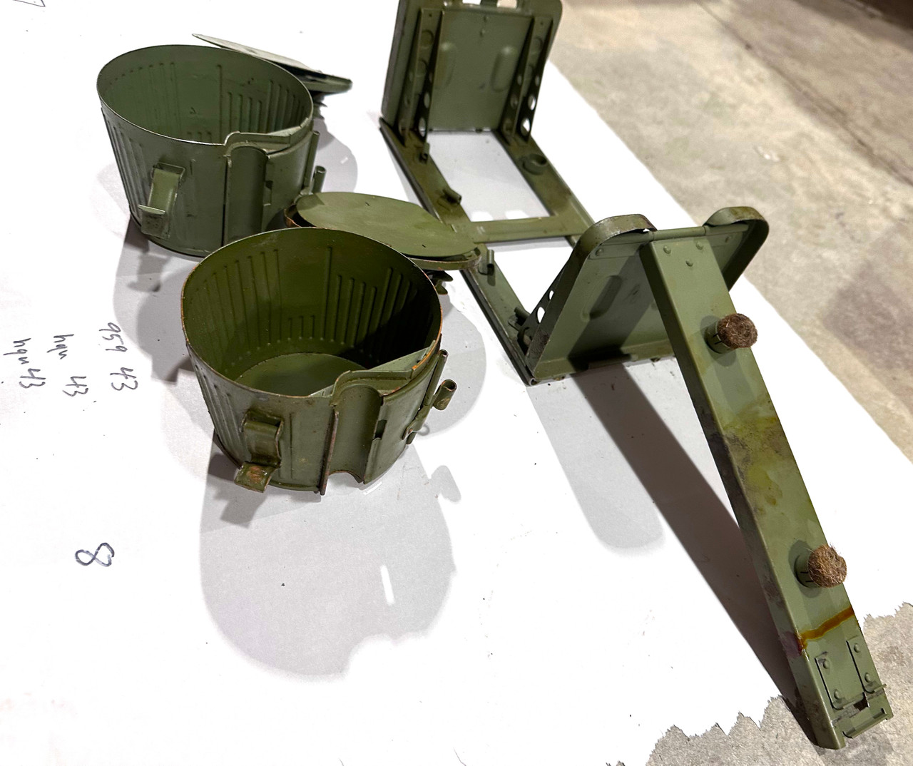 260122-08:  Original MG34/MG42 Basket Drum Set - 1943 dated