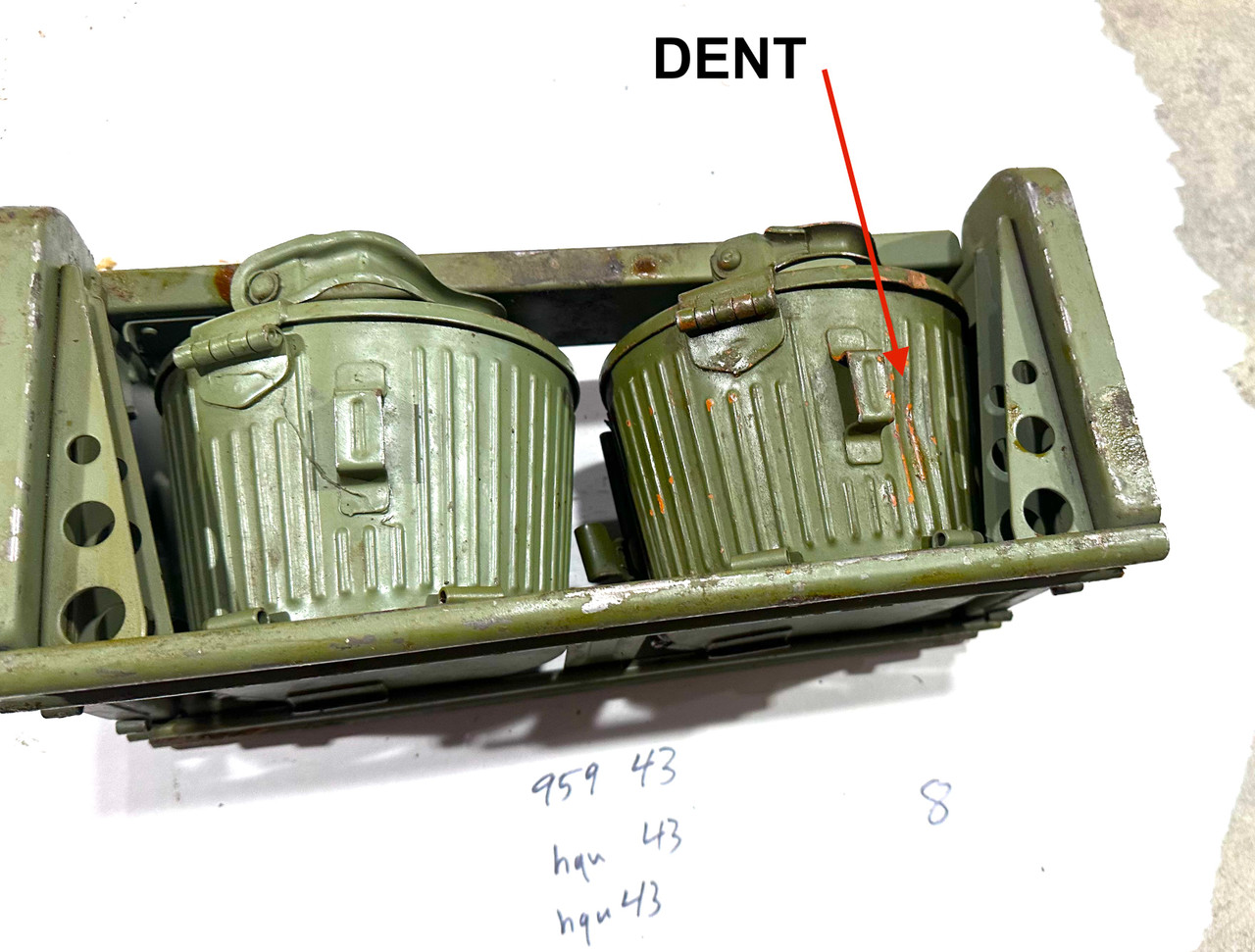 260122-08:  Original MG34/MG42 Basket Drum Set - 1943 dated