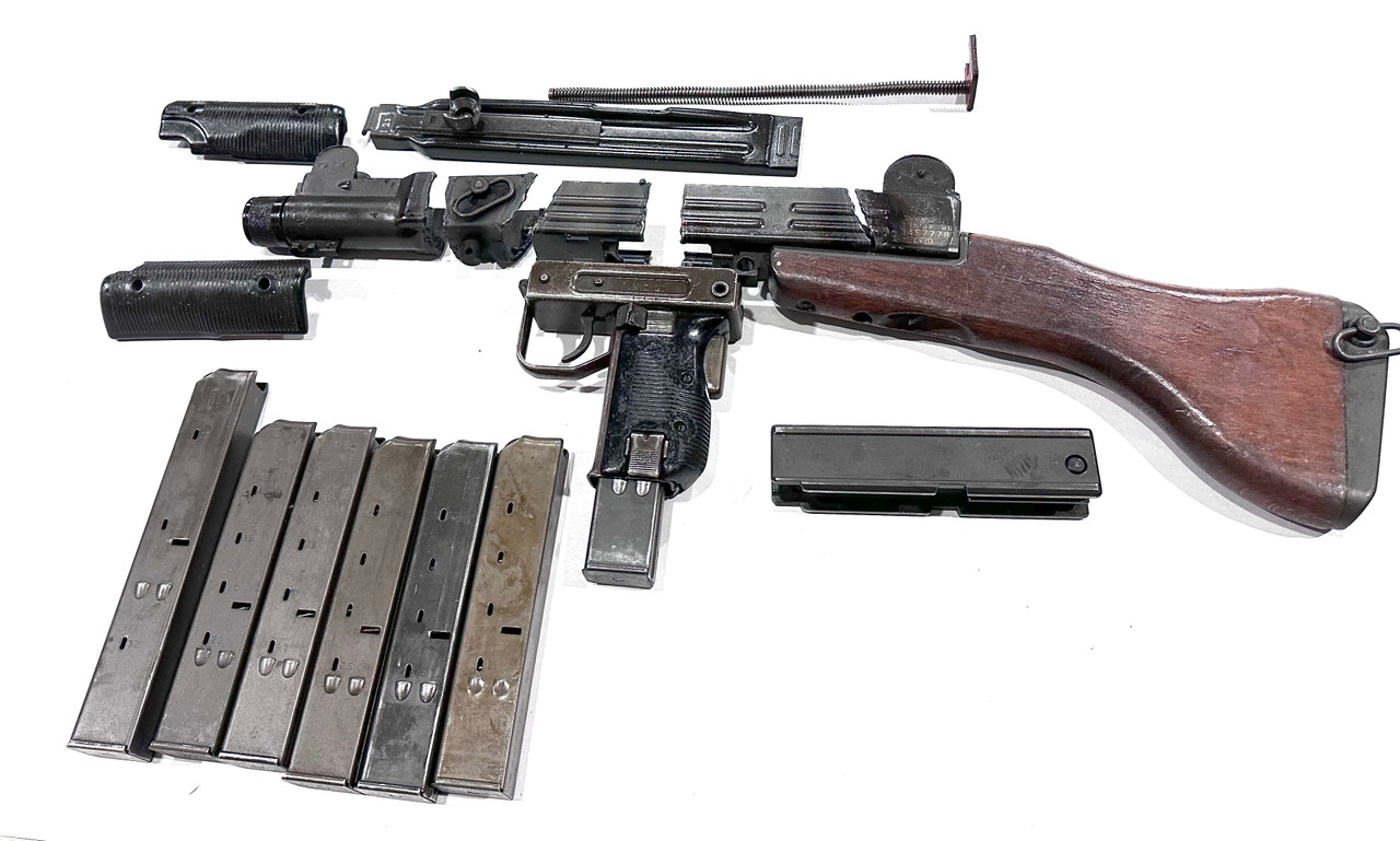 Lot 260217-02: Uzi Wood Stock Parts Kit with 7 mags (1 x 32 rd & 6 x 25 rd) - Ships Free in Lower 48