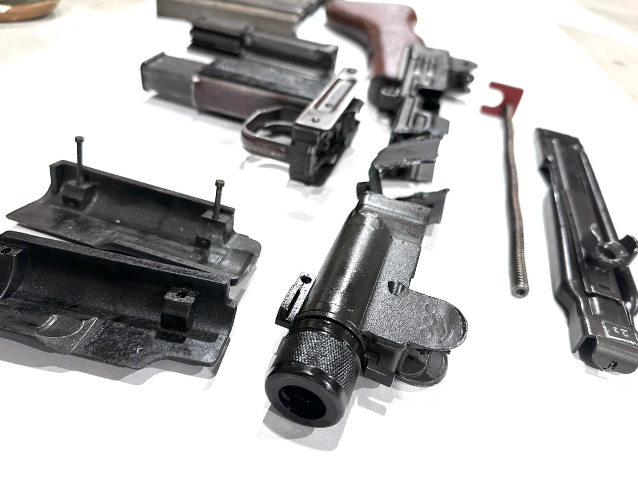 Lot 260217-02: Uzi Wood Stock Parts Kit with 7 mags (1 x 32 rd & 6 x 25 rd) - Ships Free in Lower 48